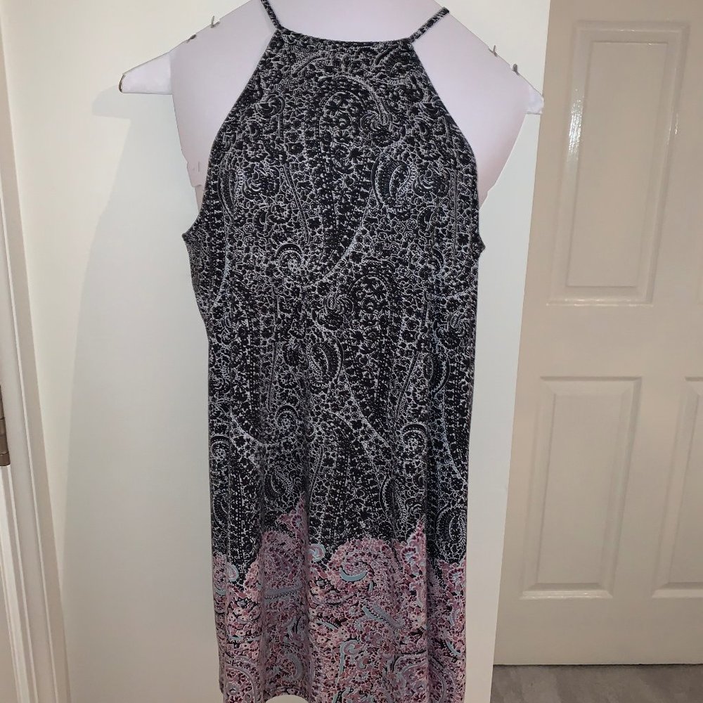 Junior Women's Paisley Halter Swing Dress